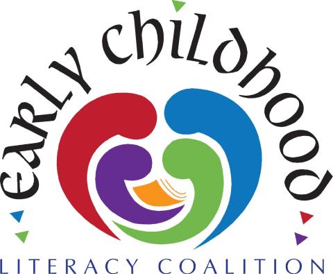 logo of the Early Childhood Literacy Coalition with a colorful heart