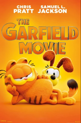 Movie poster for The Garfield Movie with Garfield and Odie