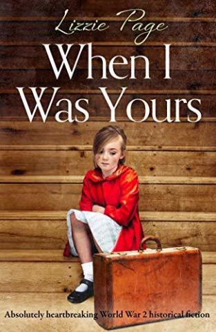 Book cover showing a small white child sitting on some wooden steps with a red suitcase.