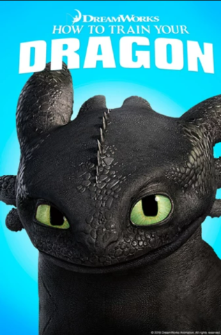movie poster for how to train your dragon with black dragon