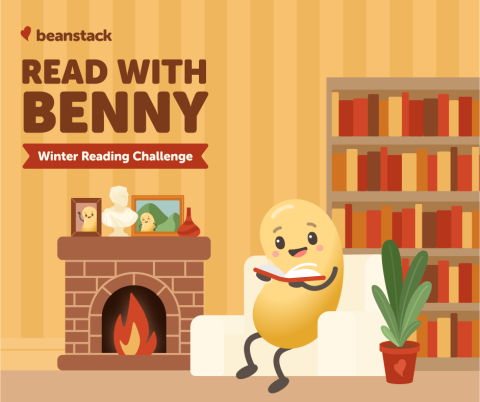 Beanstack read with benny winter reading challenge