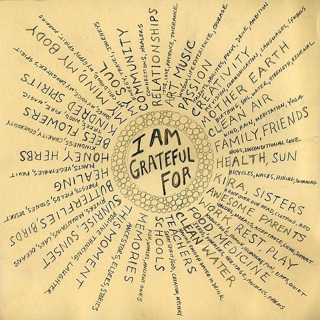 list of things grateful for