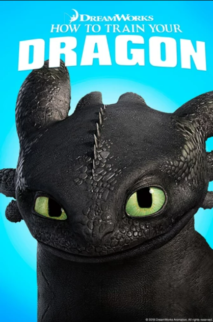 How to Train your Dragon movie poster black dragon