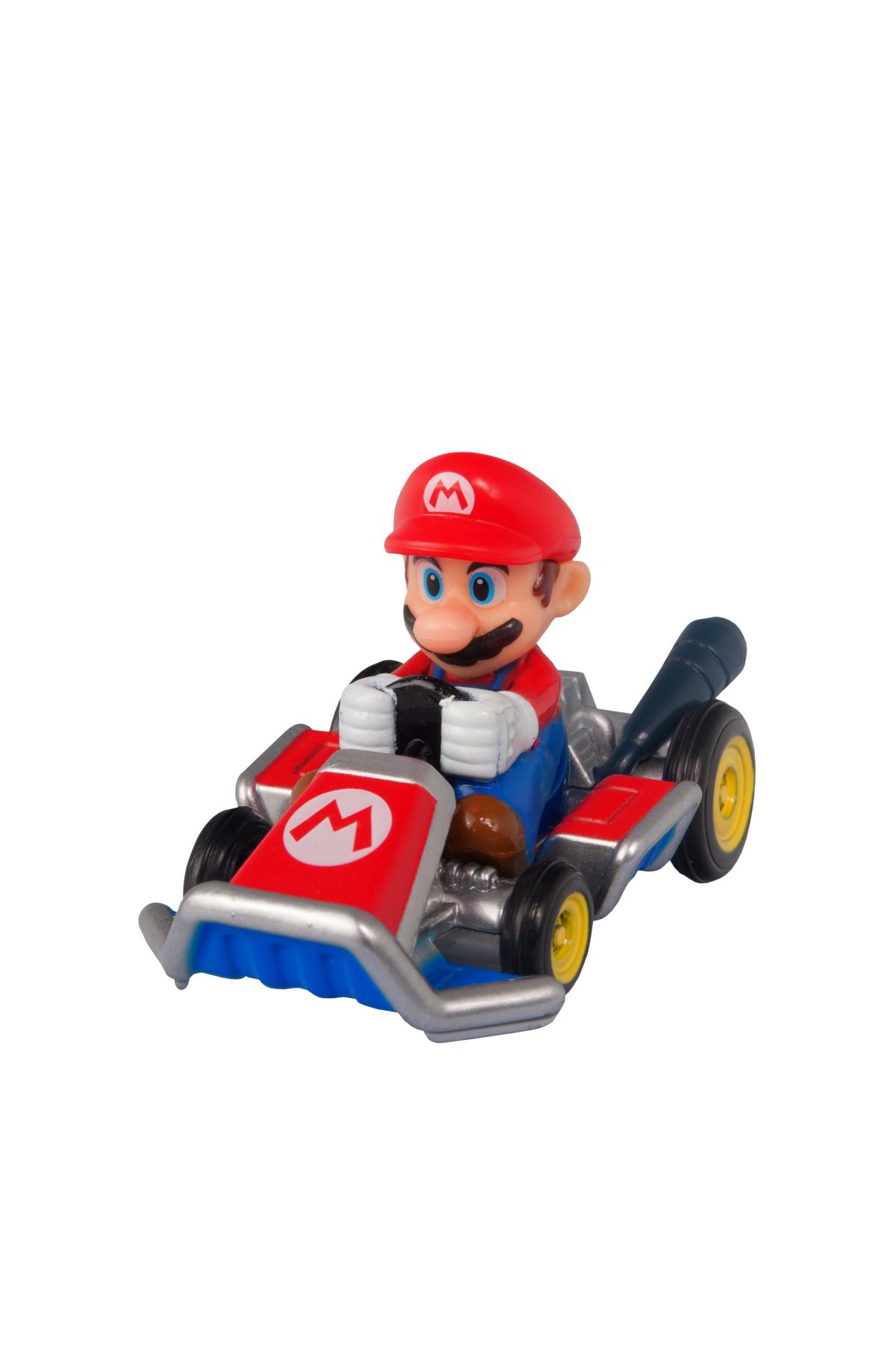 Mario riding a kart