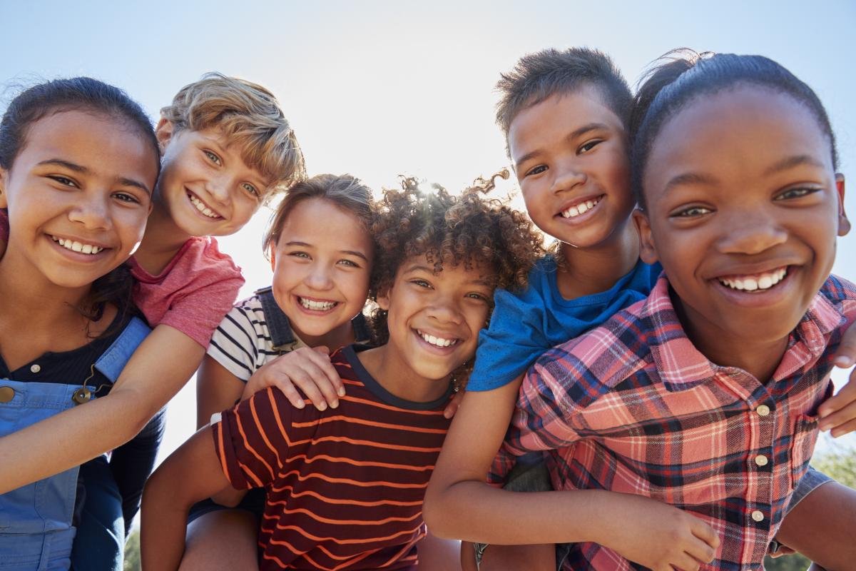 group of children smiling