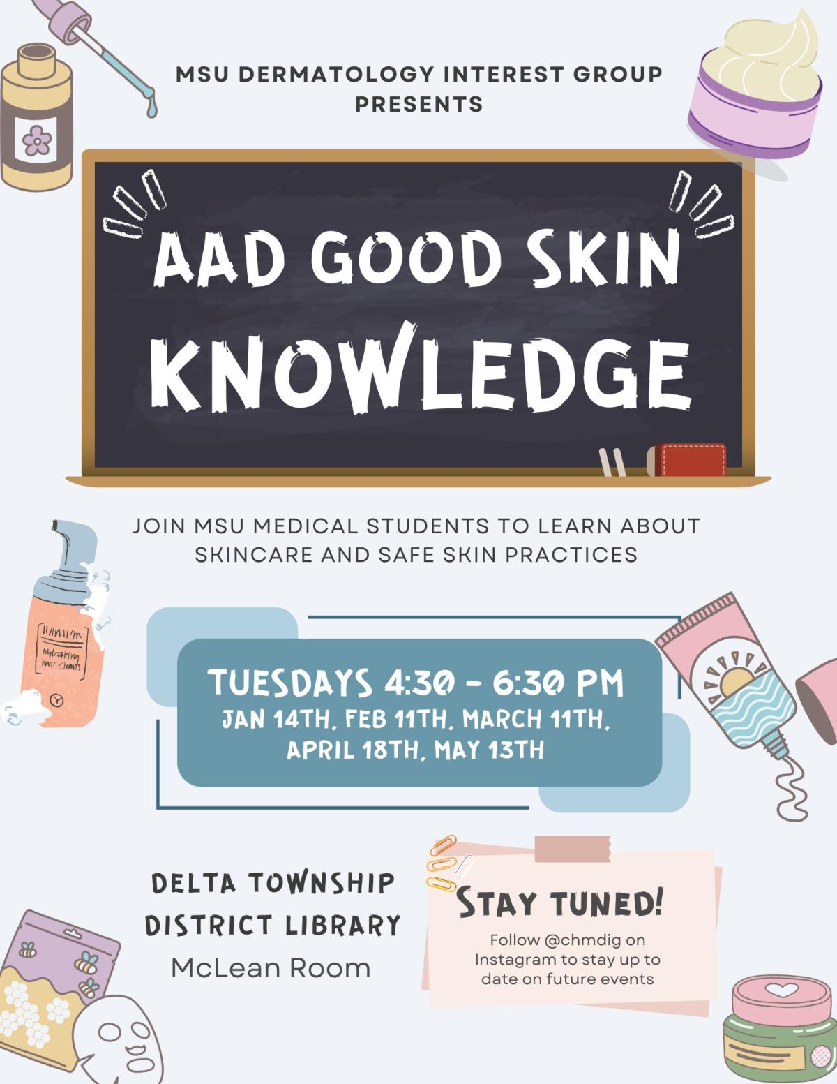 flyer for good skin knowledge program